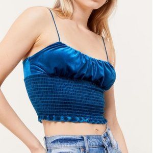 Urban Outfitters Emma Velvet Smocked Cami